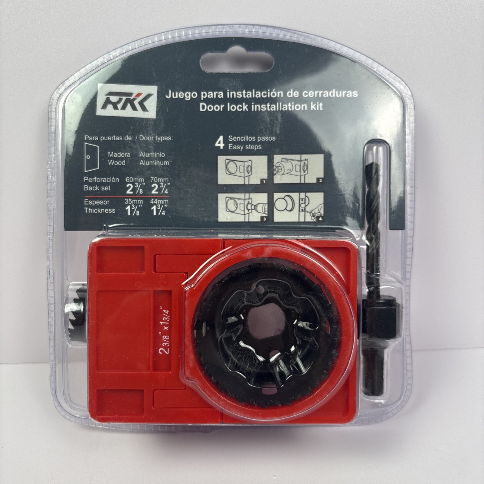 RKK Door Lock Installation Kit Jig Carbon Steel for Wooden Aluminum Doors