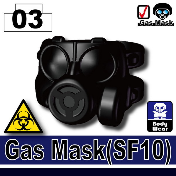 SF10  Army Gas Mask compatible with toy brick minifigures