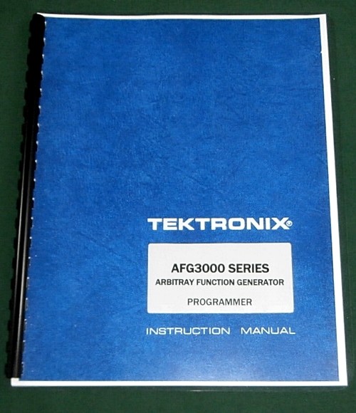 Tektronix AFG3000 Series Programmer Manual: Comb Bound & Protective Covers