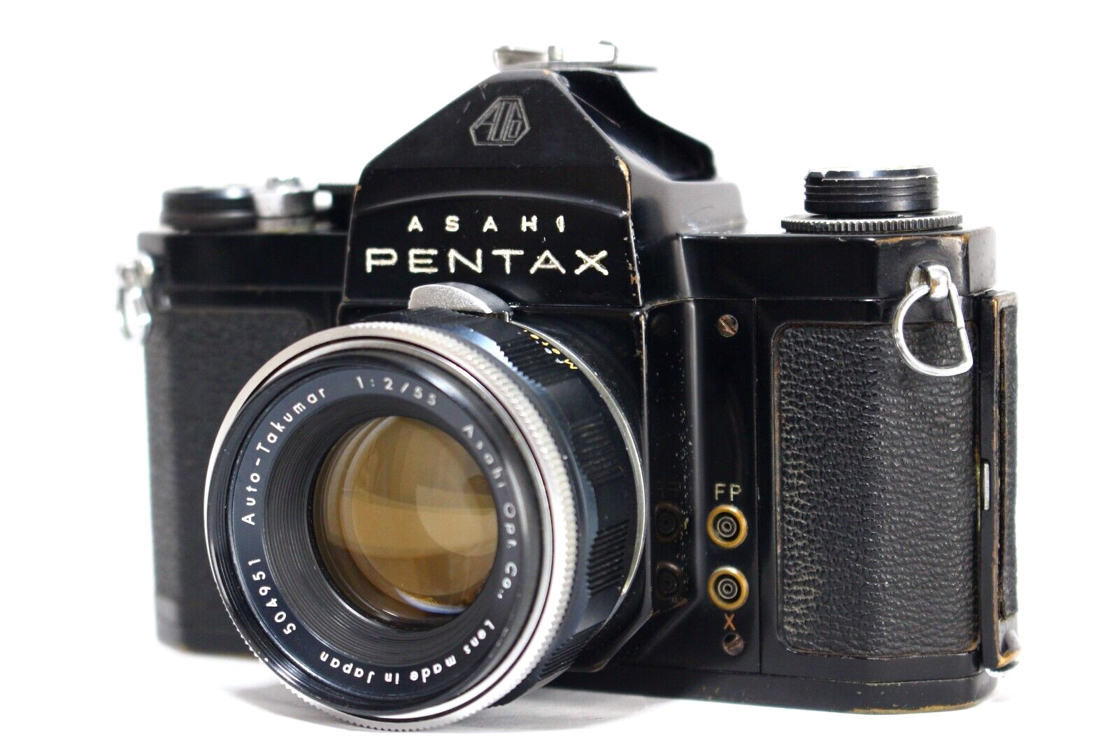 Rare Black Film Tested All Works【Ex+3】Pentax S2 Auto Takumar 55mm F/2 From JAPAN