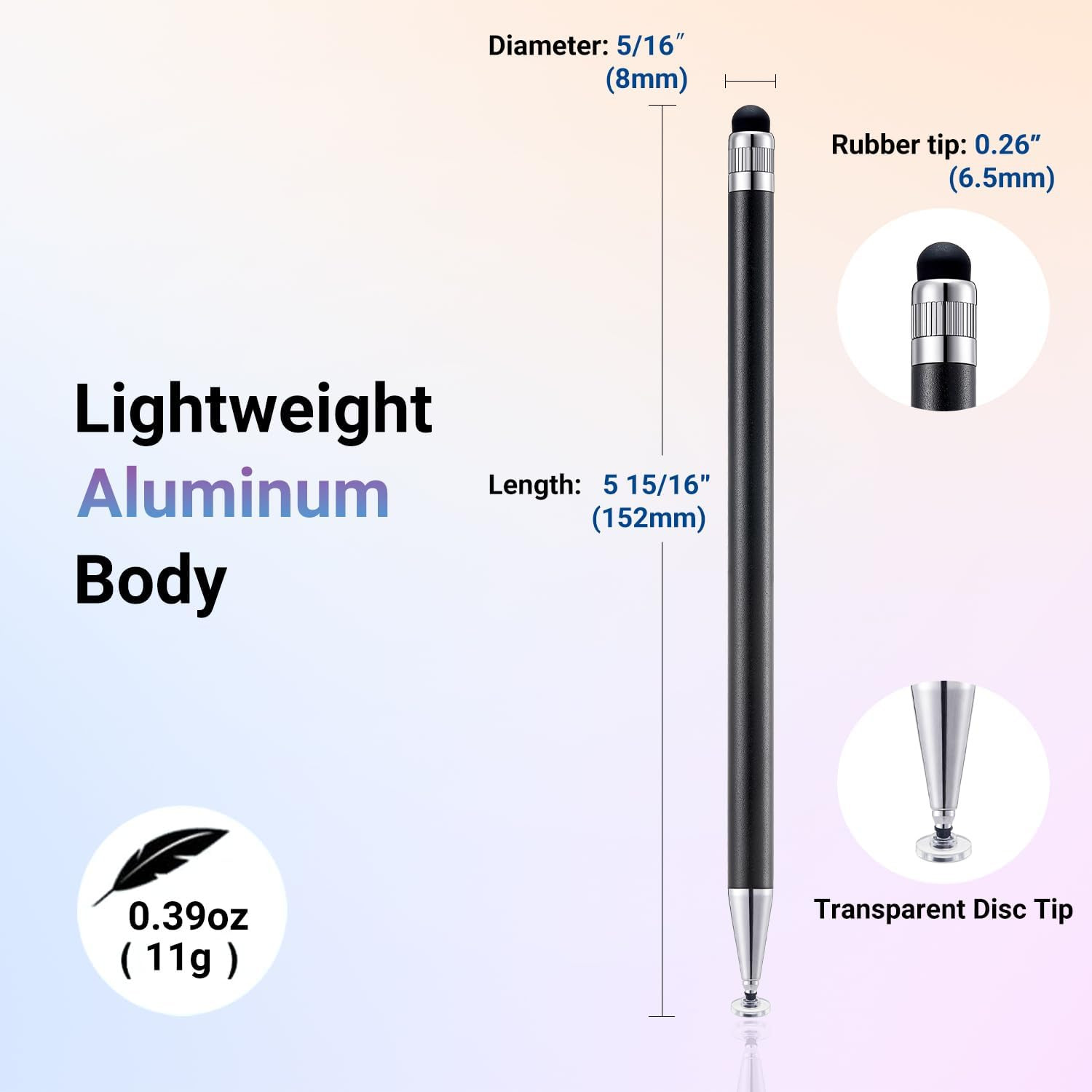 10 Pcs 2-In-1 Stylus Pen for Touchscreen, High Precision & Sensitivity