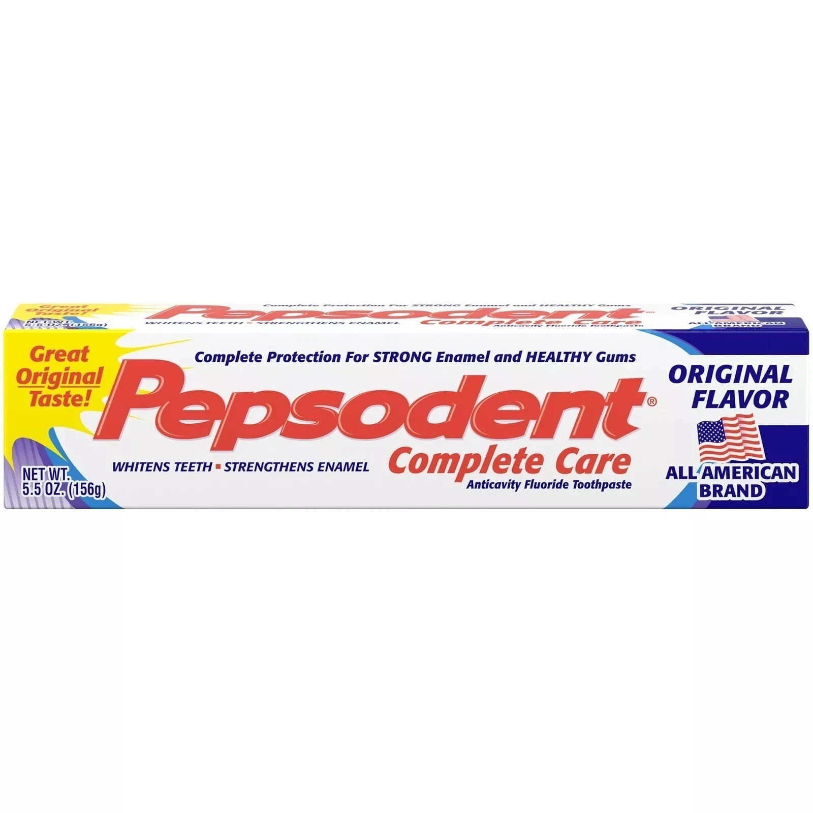 Pack Of 6 Pepsodent Complete Care Toothpaste Original 5.5 Oz Each Fast Shipping