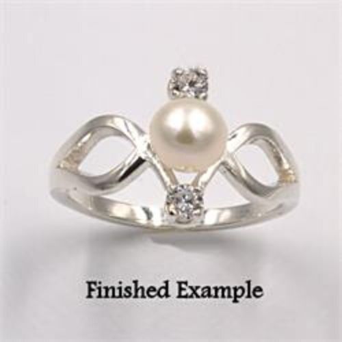 Pearl Accented Split Shank Ring Mounting