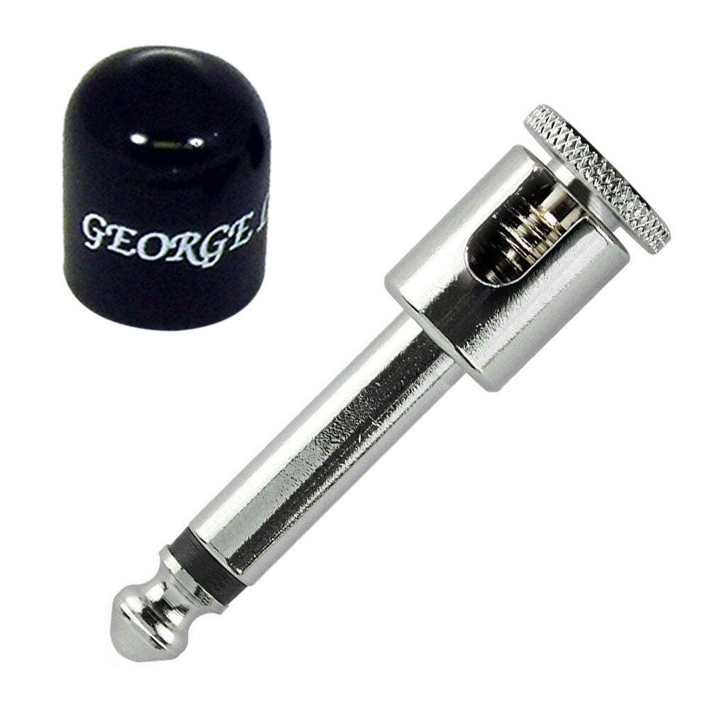 George L's .155 Nickel Plated Right Angle Plug & Stress Jacket