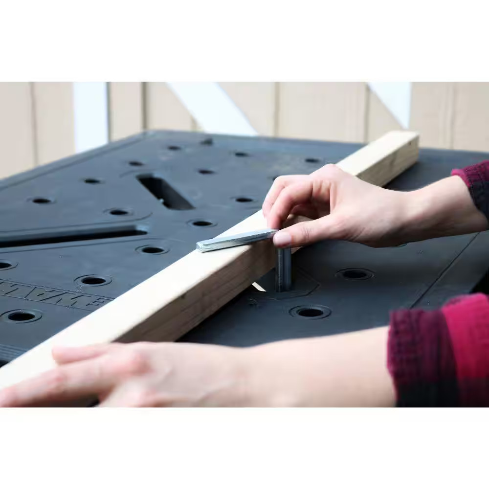 33 In. H Plastic Folding Portable Sawhorse Workbench