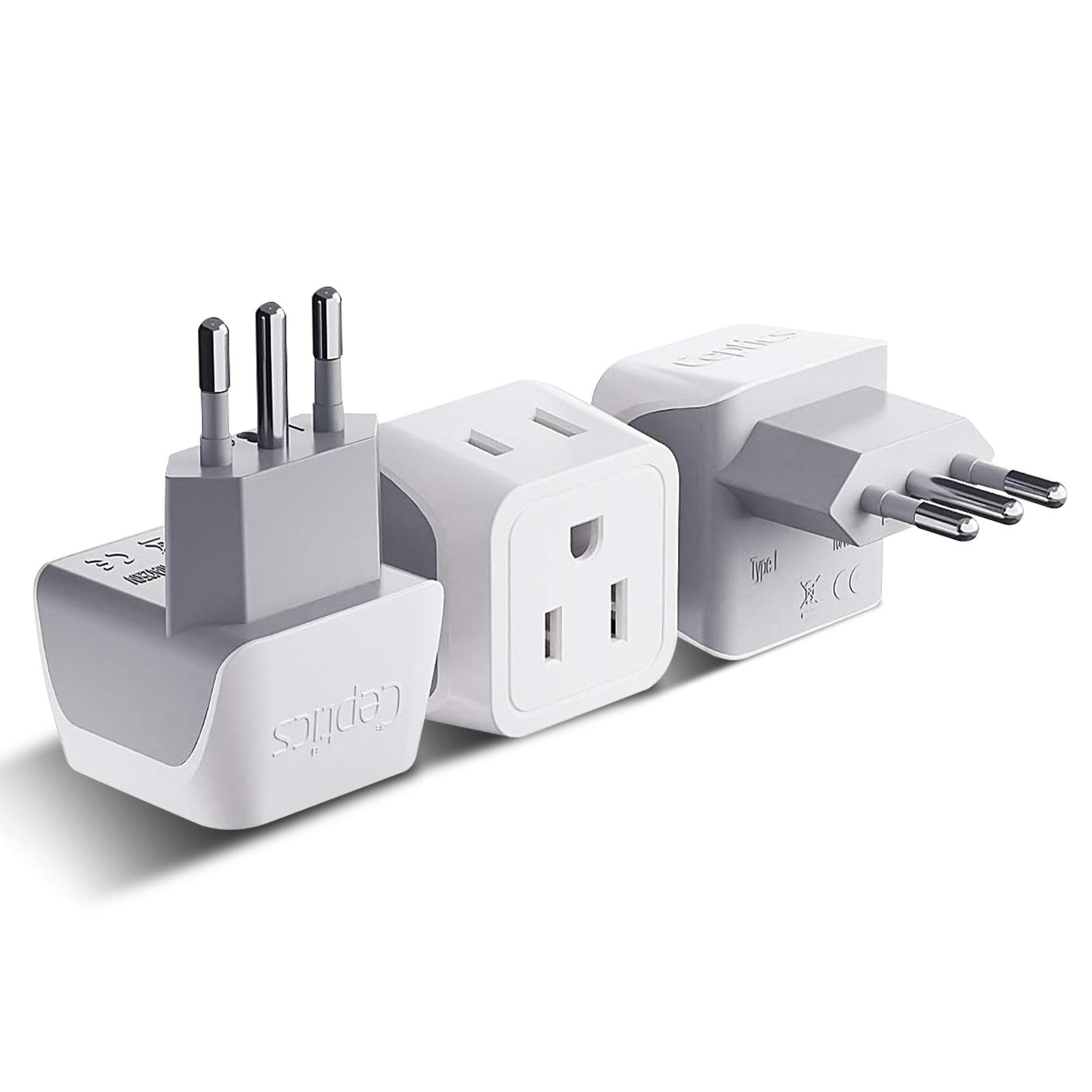 Italy Travel Plug Adapter, Chile Plug Adapter with Dual USA Input, Compact L ...