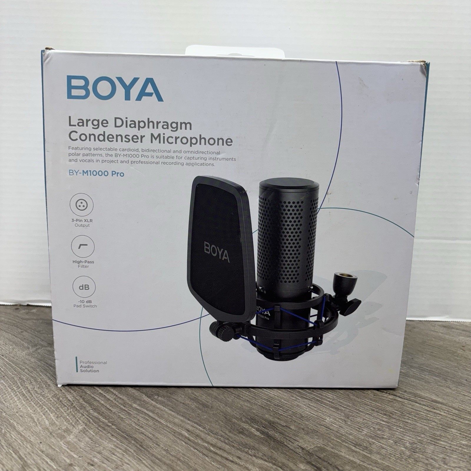 BOYA BY-M1000 PRO Large Diaphragm Condenser Studio Microphone Podcast Recording
