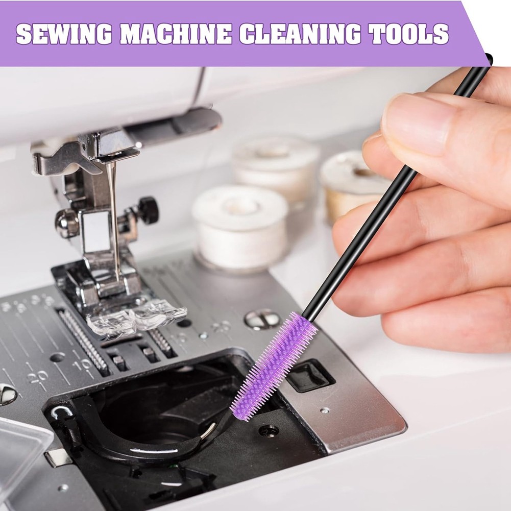 20 Pcs Cranny Sewing Machine Cleaning Brushes, Reusable Silicone Bristles1160