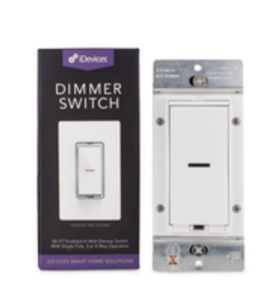 iDevices IDEV0009 120VAC Wi-Fi Enabled Smart Dimmer Switch - White