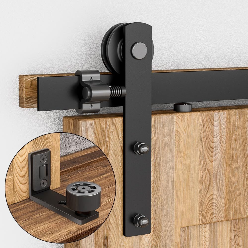 4FT-20FT Modern Sliding Barn Door Hardware Track Kit Single/Double Door,Smoothly