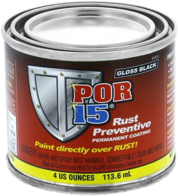 New POR 15 45032 (4oz Can Gloss Black Rust Preventative Paint, 45006)