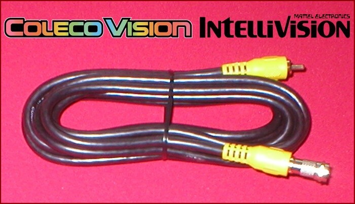12Ft RCA Video Cable & RF Coax TV Adapter for the Colecovision & Intellivision