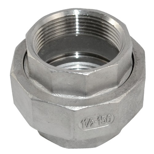 1-1/2" 1.5" NPT Female Straight Union Coupling Pipe Fitting stainless steel 304