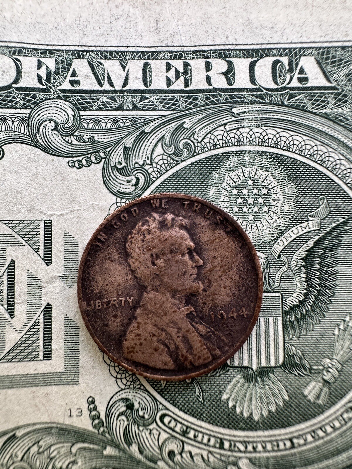 1944 Wheat Penny - No Mint Mark - nice condition