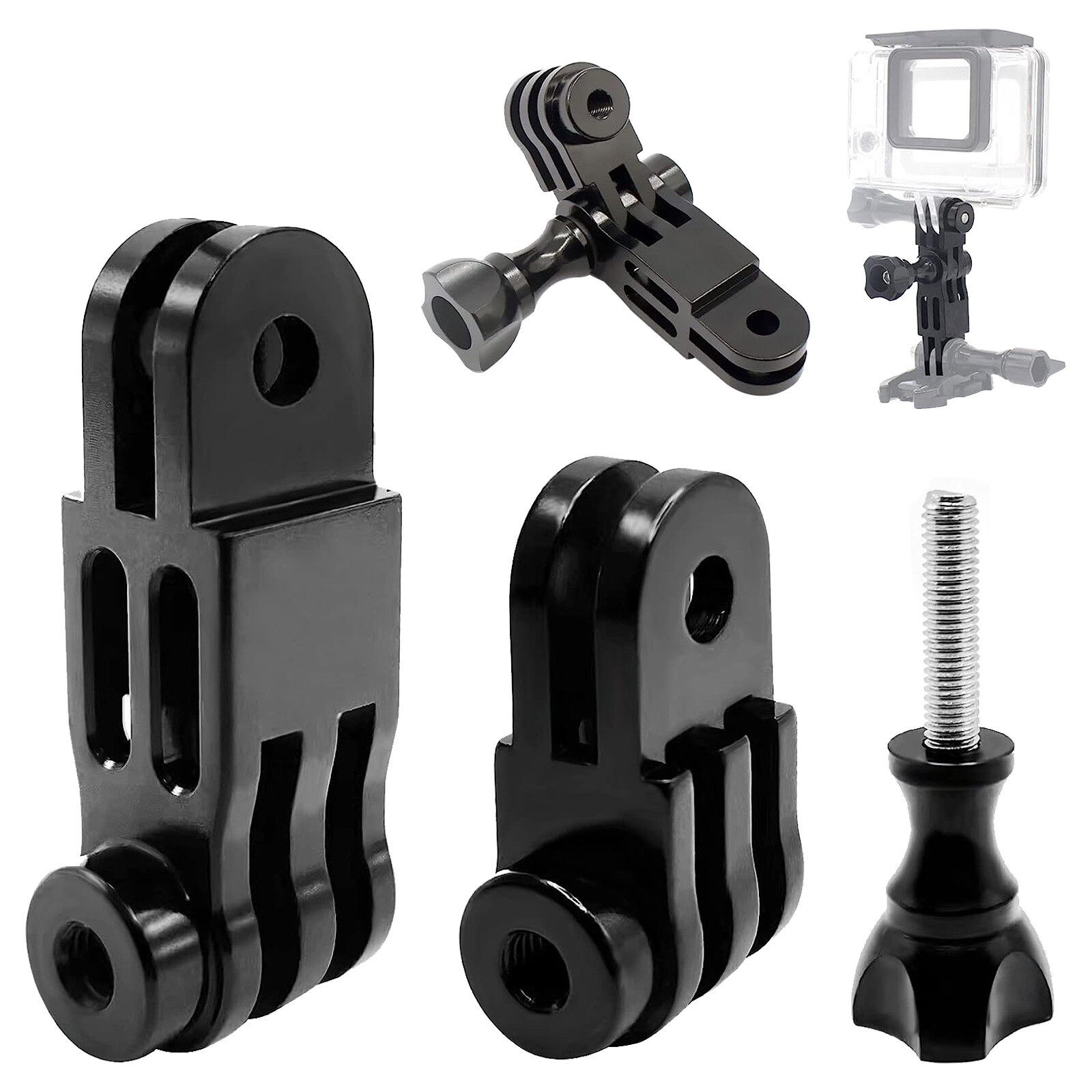 3-Way Aluminum Adjustable Extension Pivot Arm Joints Mount Adapter for GoPro DJI