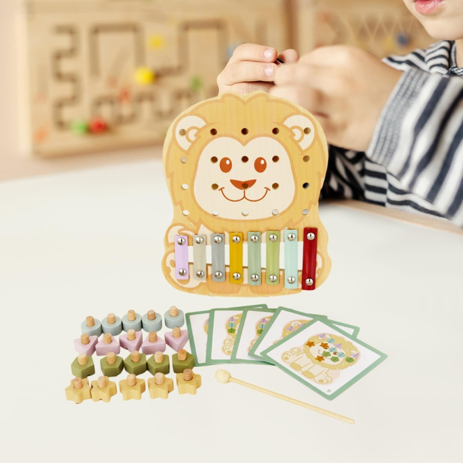 Wooden Xylophone for Kids Hand Knock Piano Toy Glockenspiel