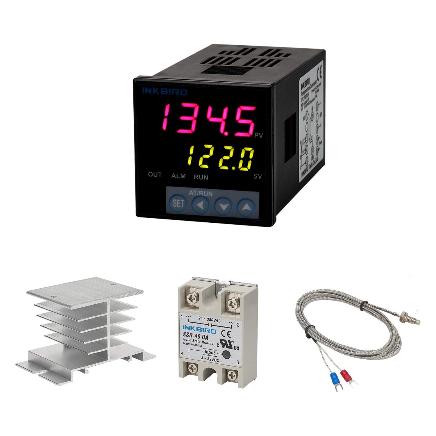 PID Temperature Controller Kit with LED Display and Solid State Relay Included