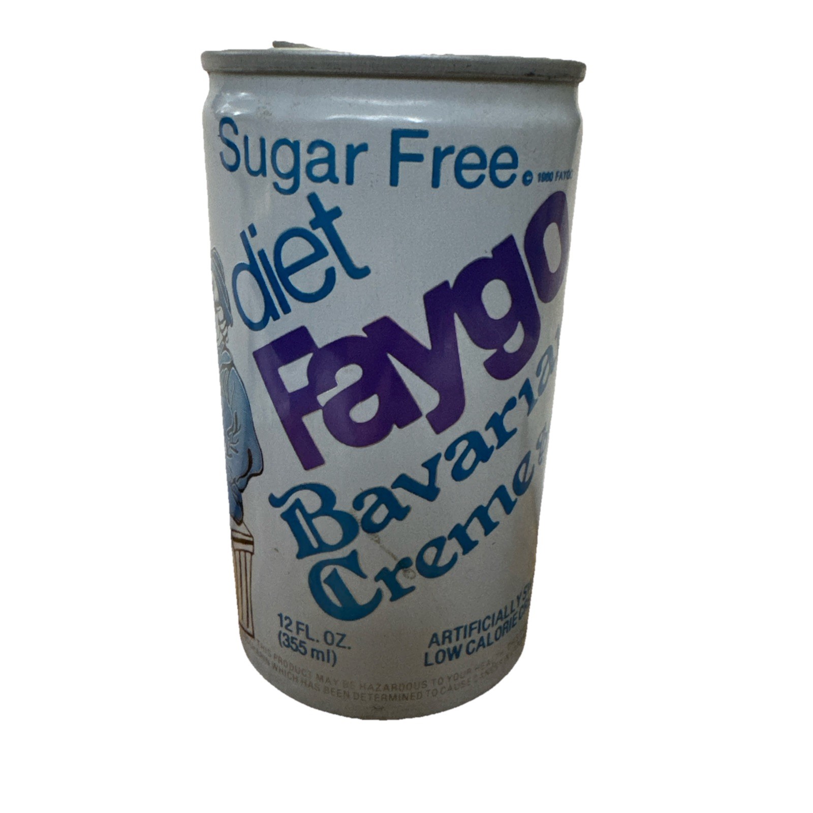 Vintage 1980 DIET FAYGO BAVARIAN CREME Soda 12oz. Empty Aluminum Pull Tab Can