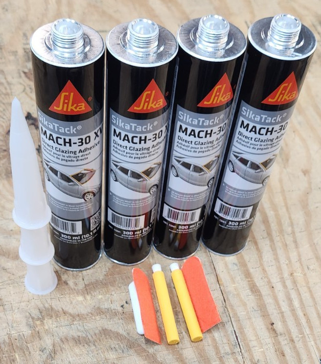 Sika Tack Mach 30 XV Auto Glass Urethane, Adhesive Kit - Urethane 4 Pack