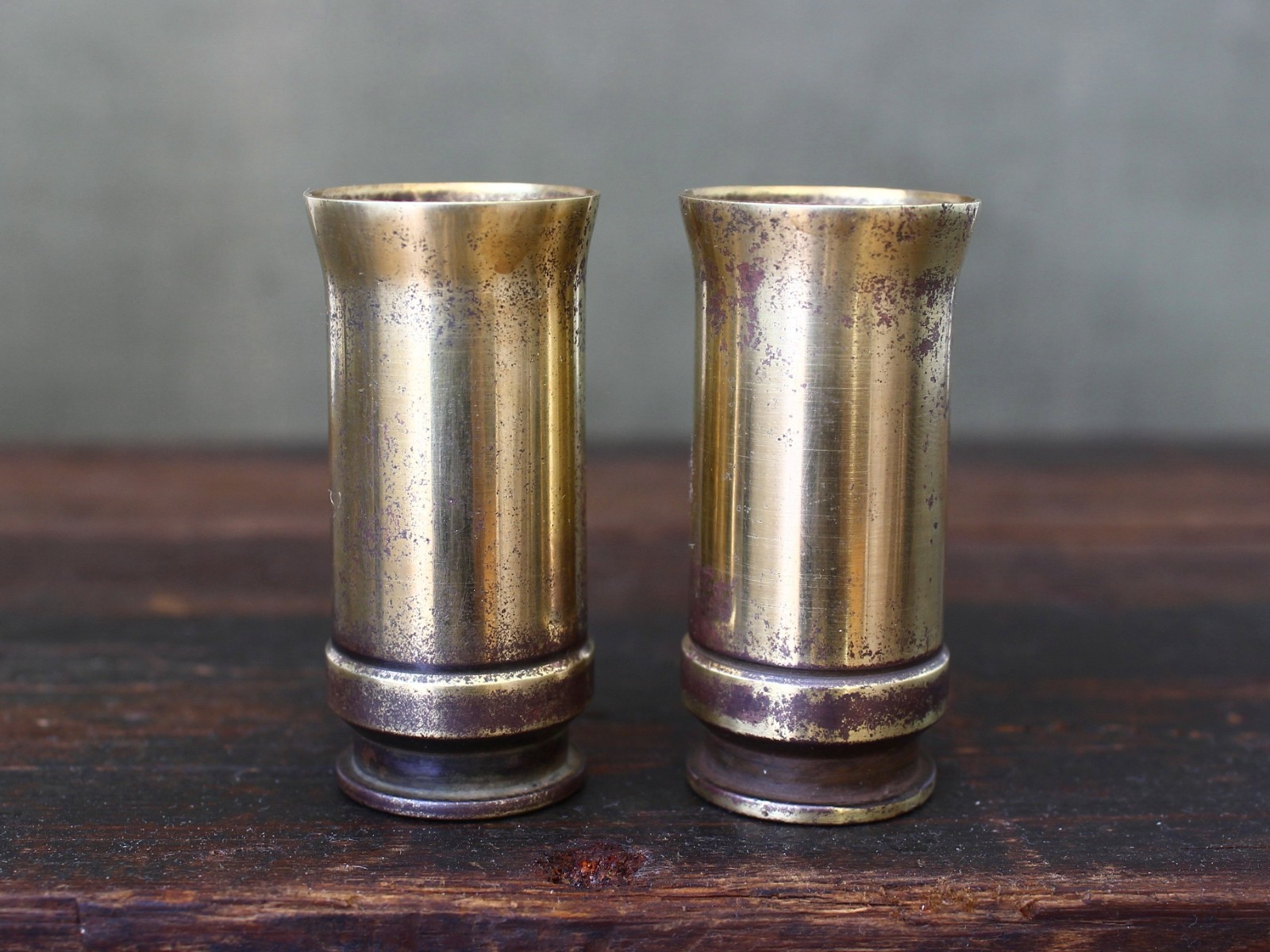 German WW2/WWII Original Battl. Relic Trenc art Brass Glass P.120/P.345-1936