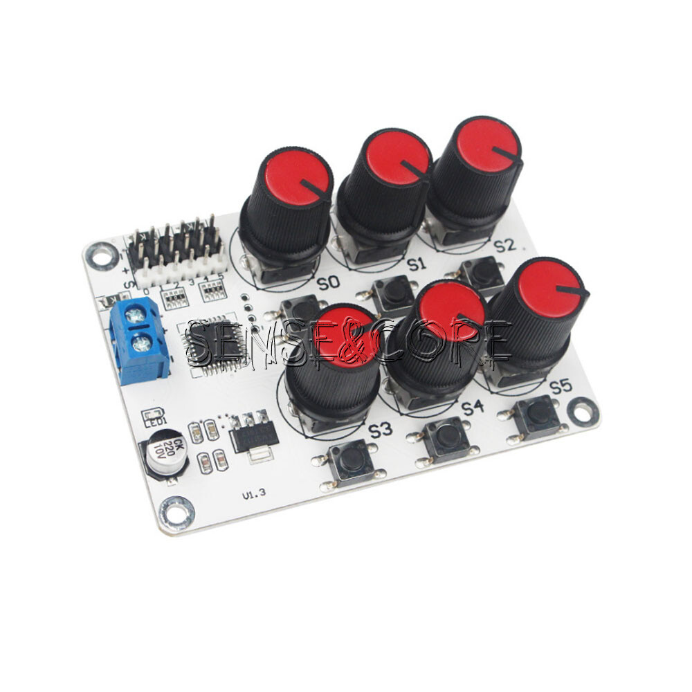 DC5-8.4V 6-Channel Rotary Knob Servo Controller Control Board for Robot Arm DIY-