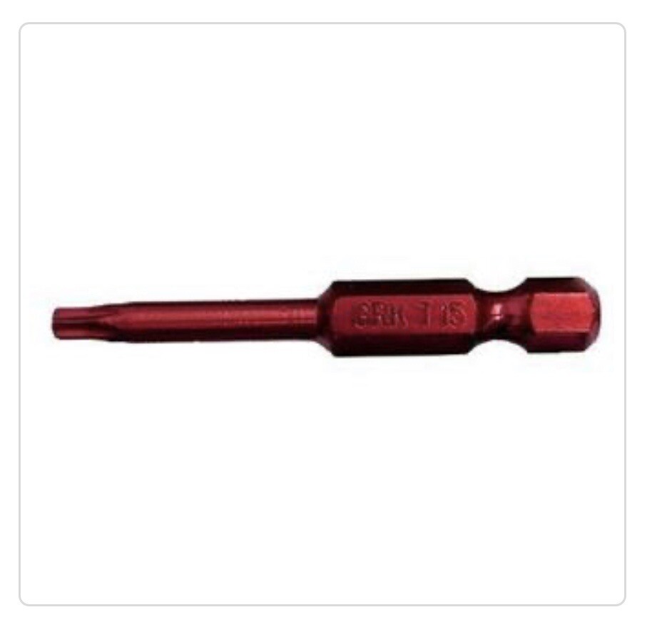 GRK #187427, T-15, 2-in. RED Steel Star Bits, One 2-pack = Two Bits
