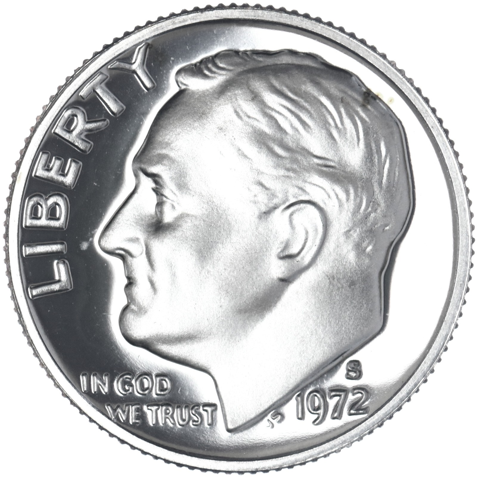 1972 S Roosevelt Dime Gem Proof CN-Clad