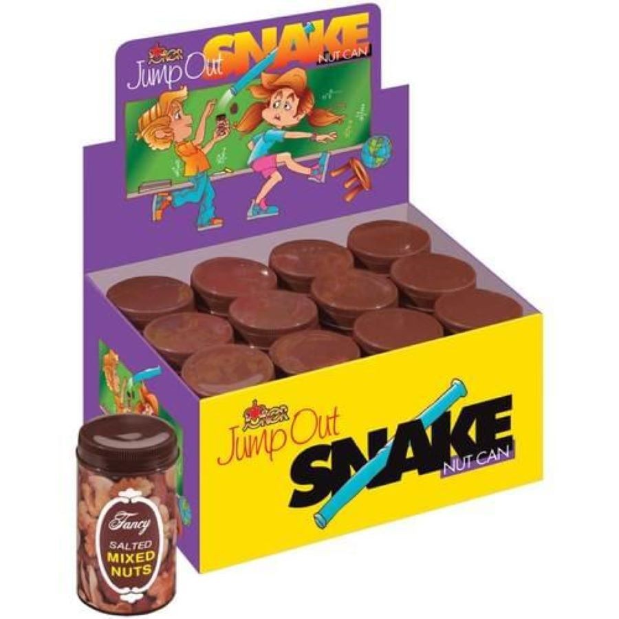 Snake in a Fancy Salted Mixed Nuts Can - An Old Favorite - Very Funny!
