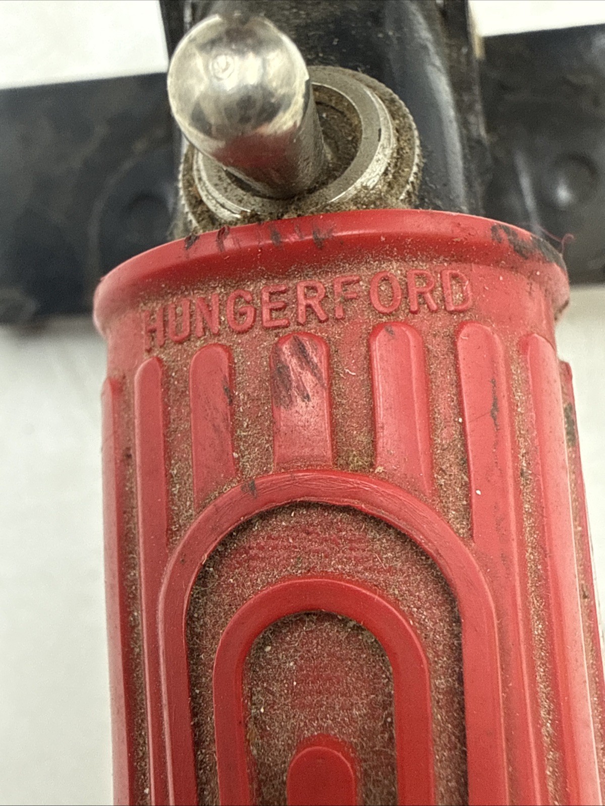 Vtg Hungerford Portable Light Lantern Red Plastic Handle Battery Powered VGUC