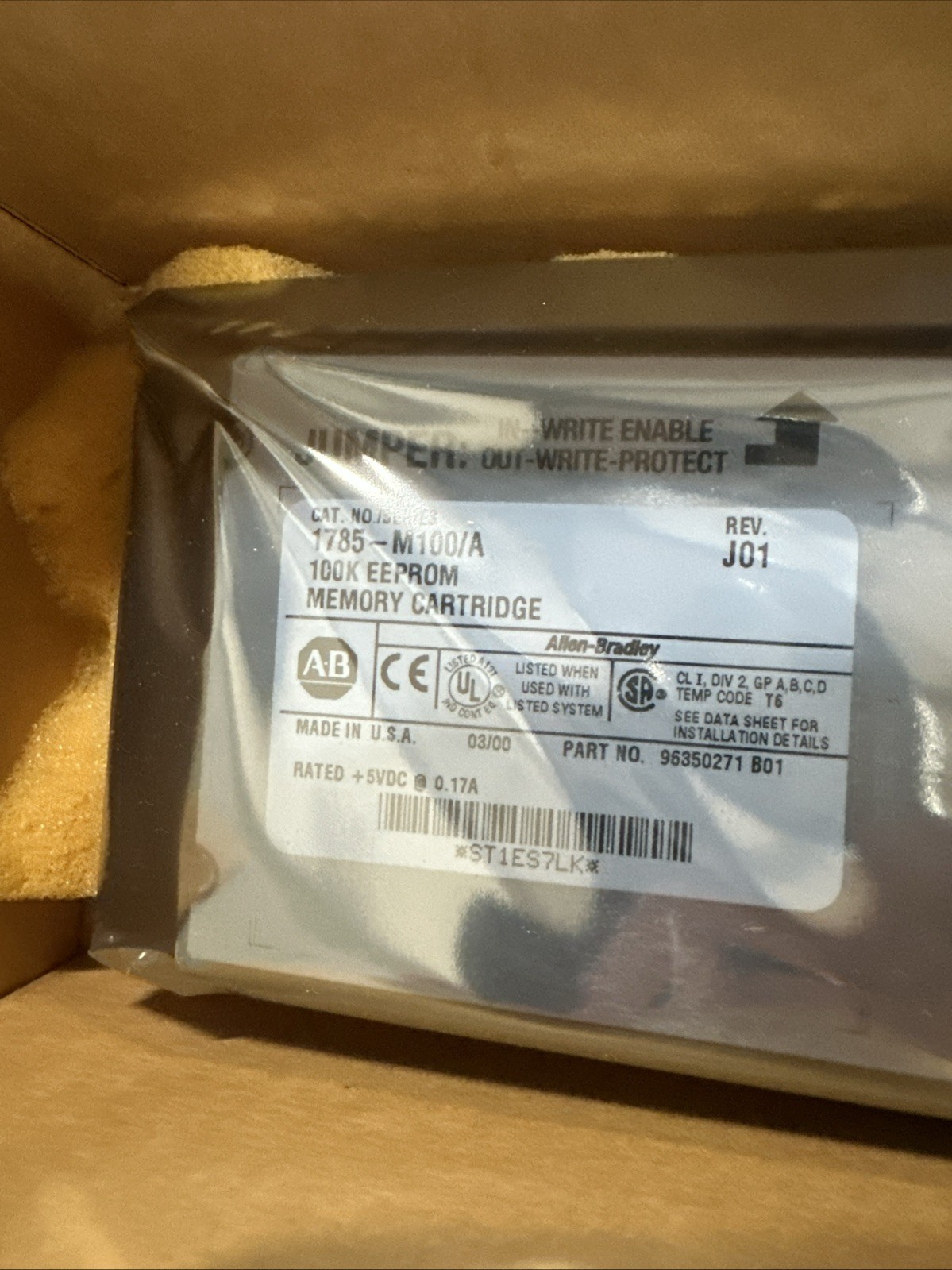 ALLEN BRADLEY 1785-M100 EE-PROM MEMORY