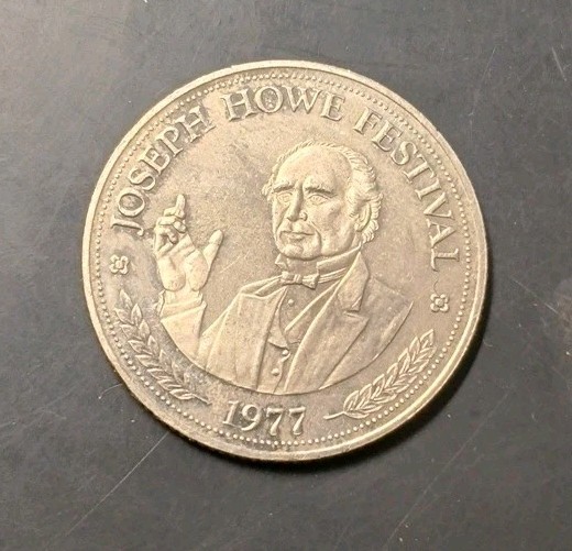 1977 Halifax-Dartmouth NS Joseph Howe Festival Trade Dollar Coin ( MT.#0508 )