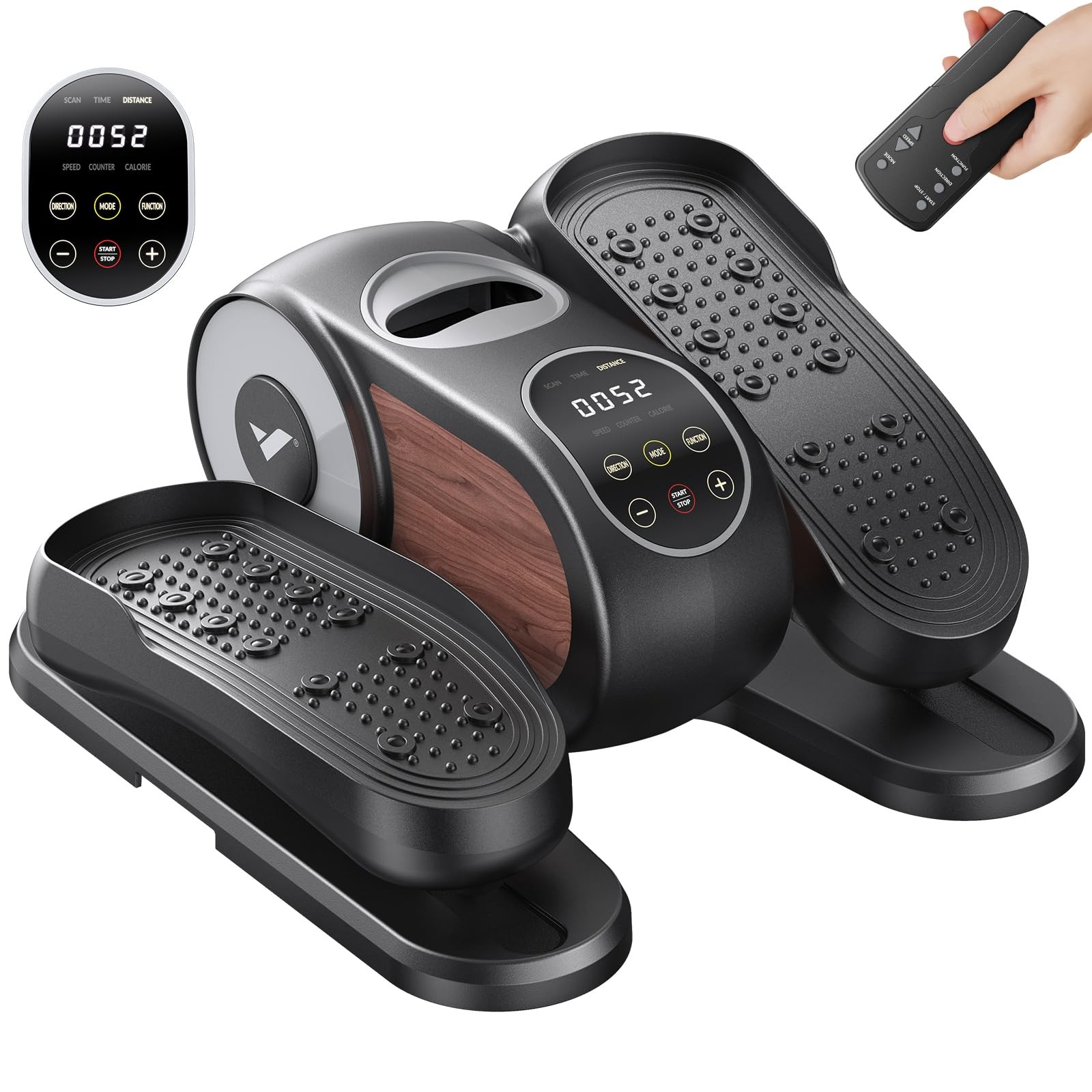 MERACH Under Desk Elliptical Machine, Leg Exerciser While Sitting for Black