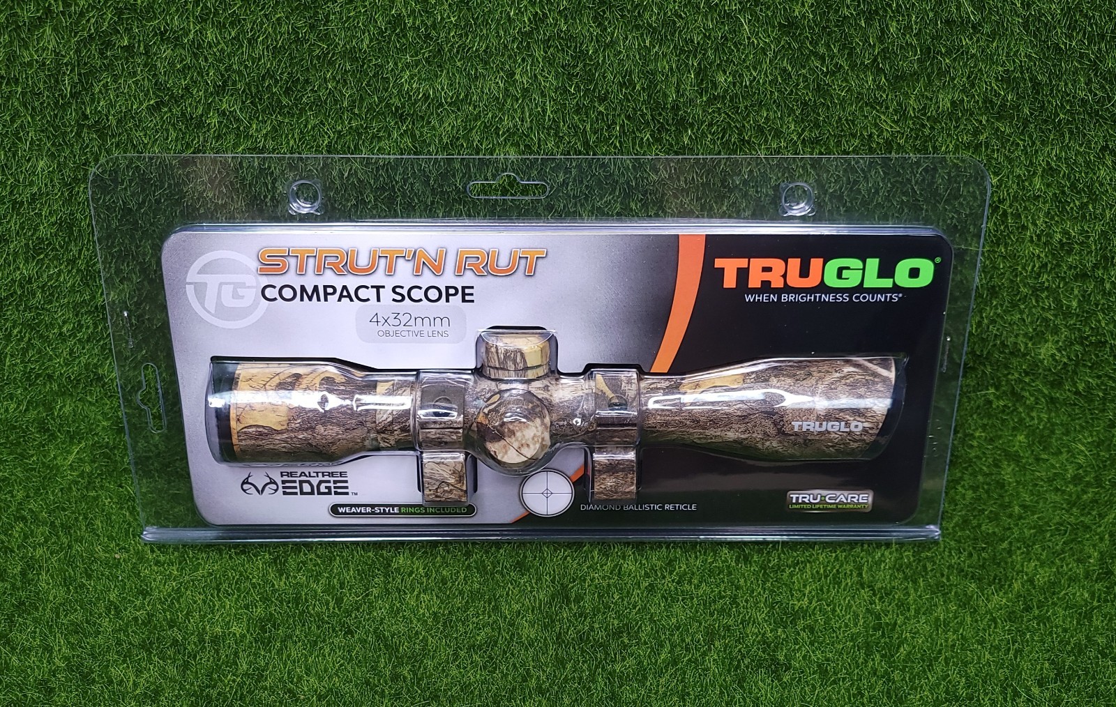 TruGlo Strut'N Rut 4x32 Scope Diamond Ballistic Reticle Realtree Camo - TG8504CD