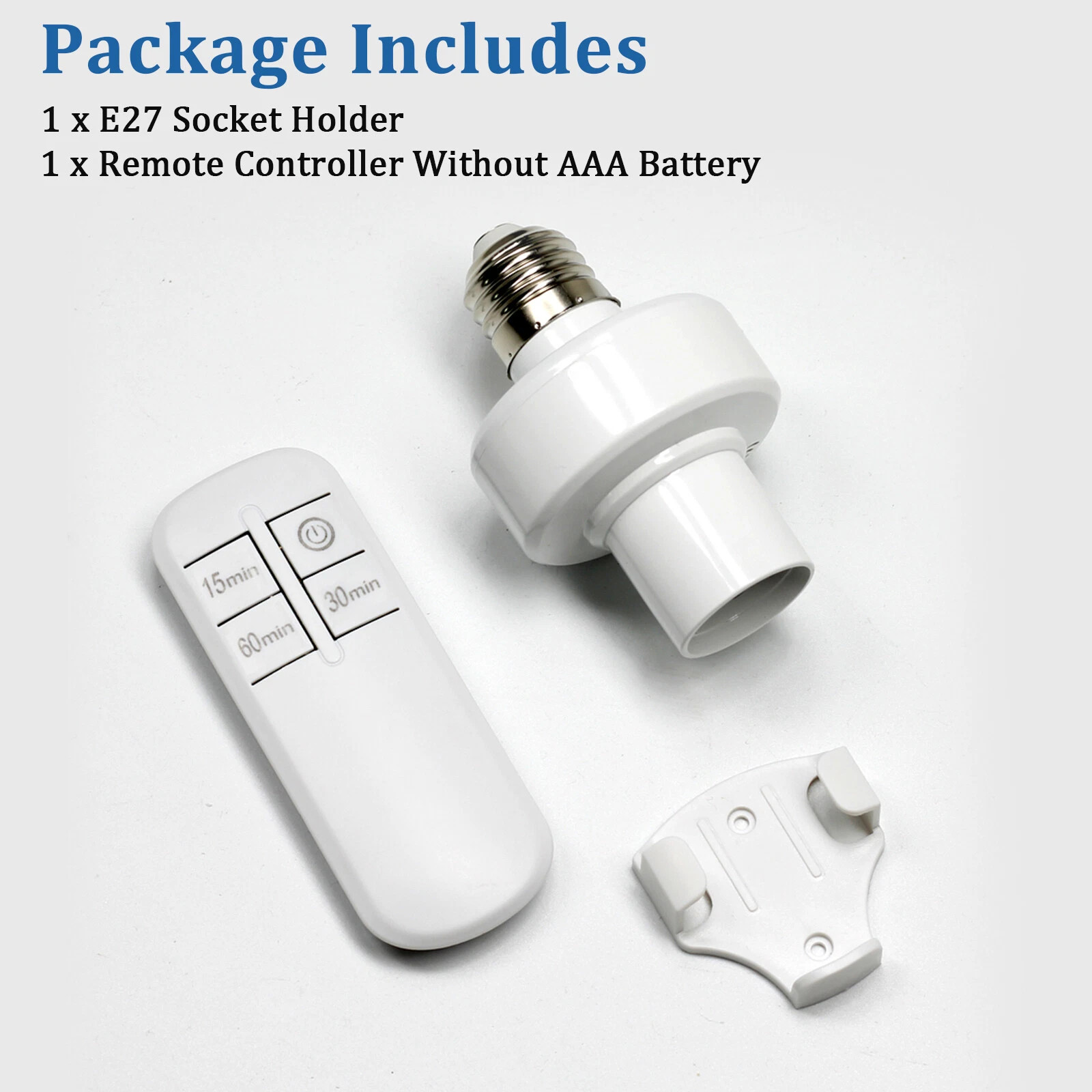 2PCS Light Bulb Socket E26 E27 Bulb Lamp Holder and 15/30/60 Min Timer Control