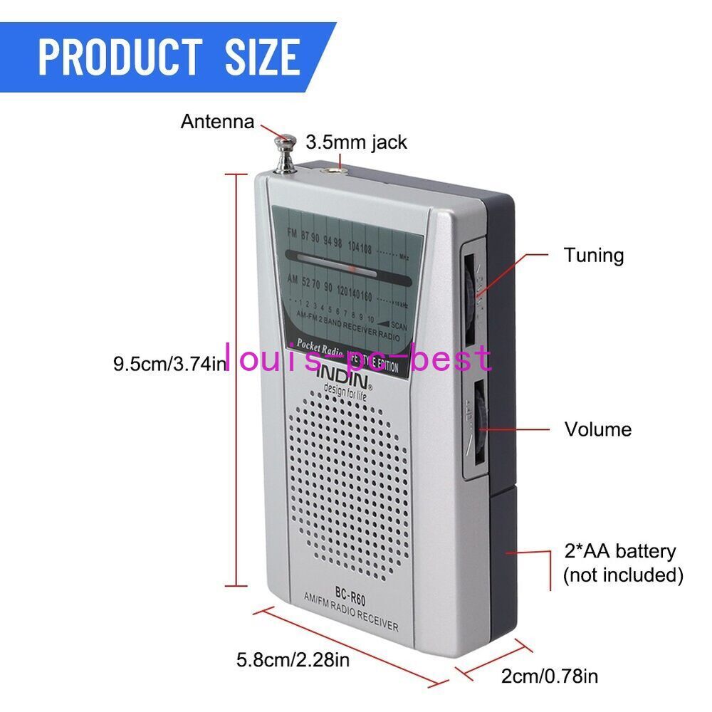 1PC NEW BC-R60 AM FM Radio Paranormal Hunting Equipment Spirit-Box Manual Tune