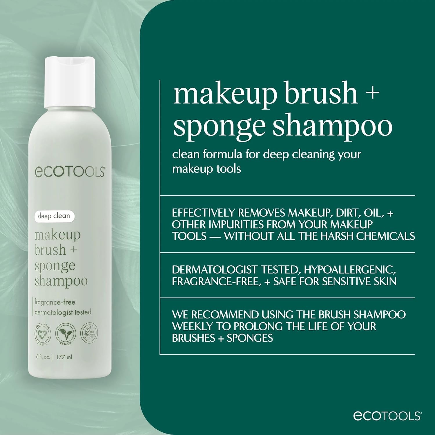 Makeup Brush Cleansing Pad + Deep Clean Shampoo Bundle,Brush Cleaner Mat&Makeup