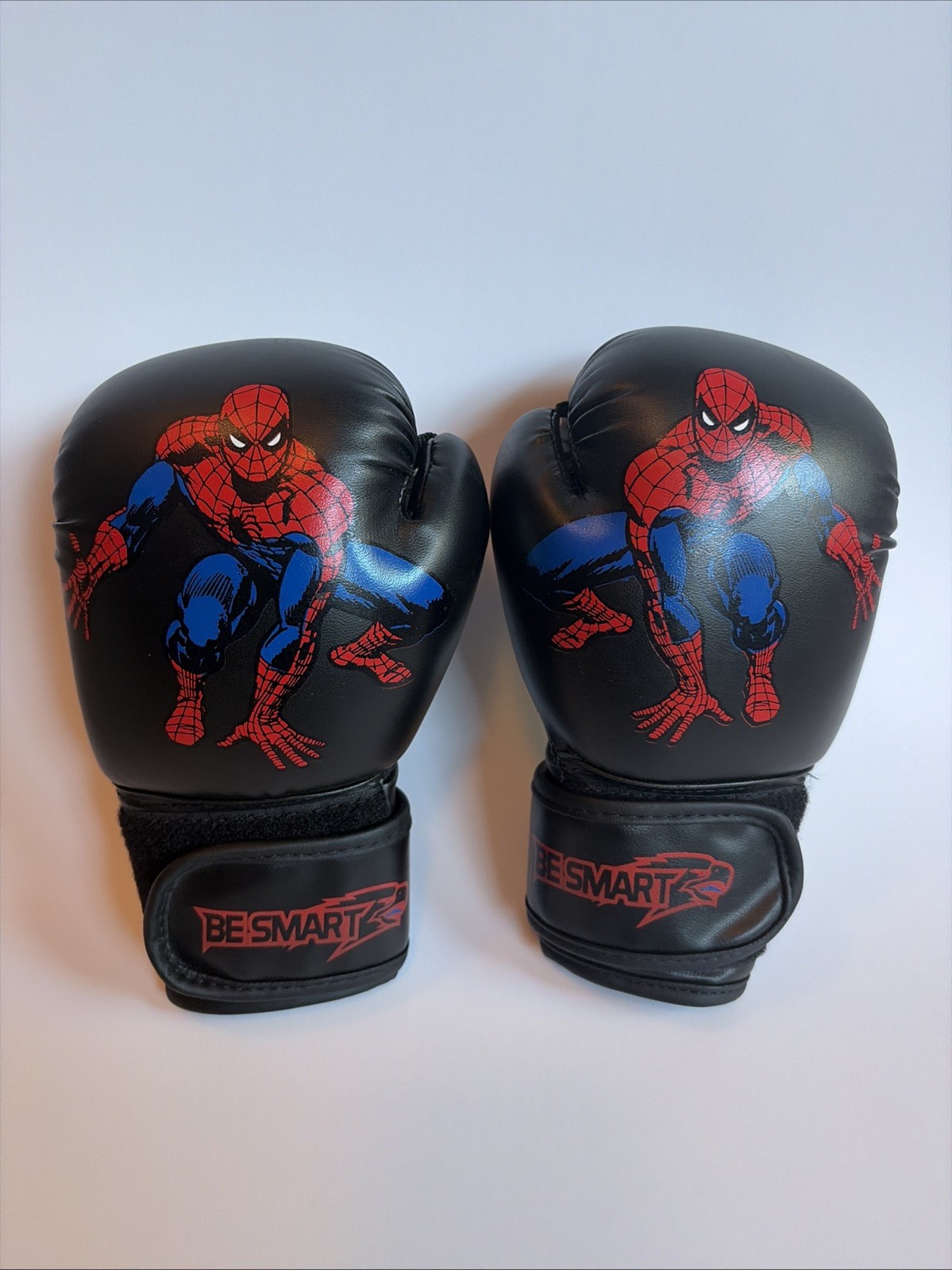 Spider Man Be Smart Kids Leather Boxing Gloves 4oz