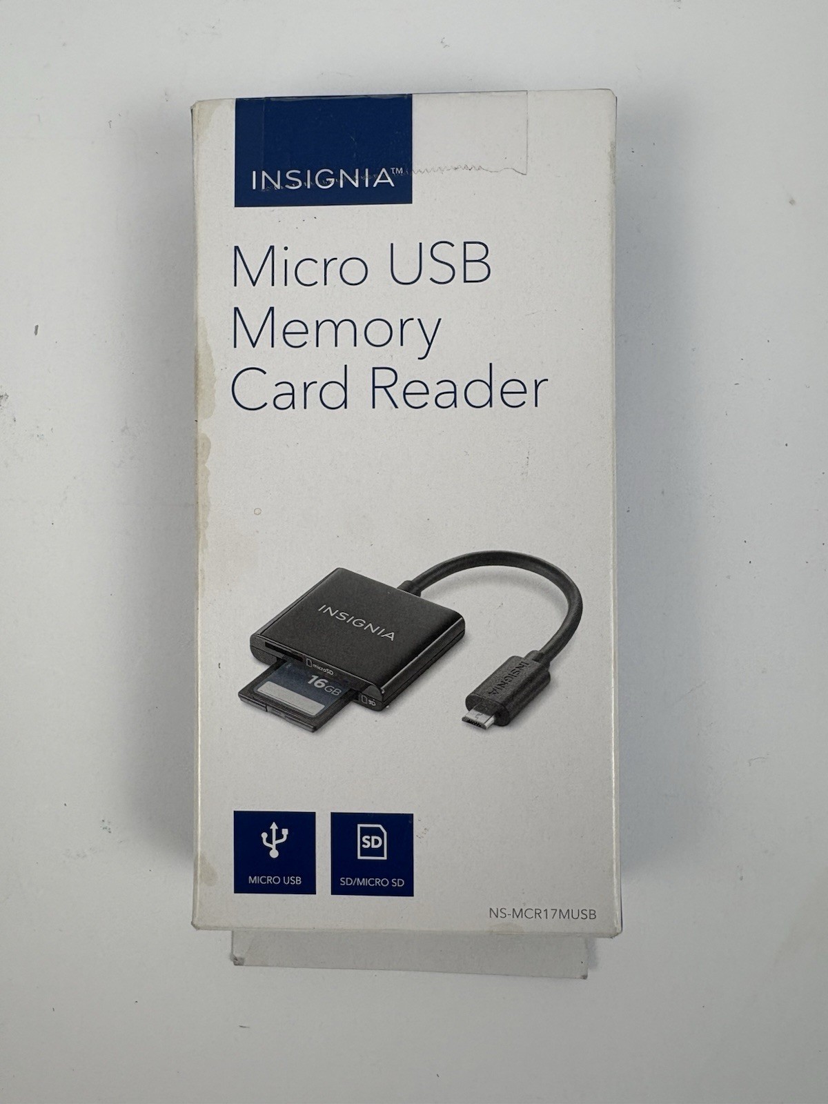 Insignia Micro USB Memory Card Reader SD/Micro SD (NS-MCR17MUSB)