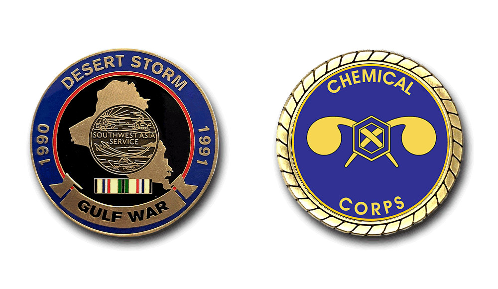 US Army Chemical Corps Desert Storm/Gulf War Challenge Coin