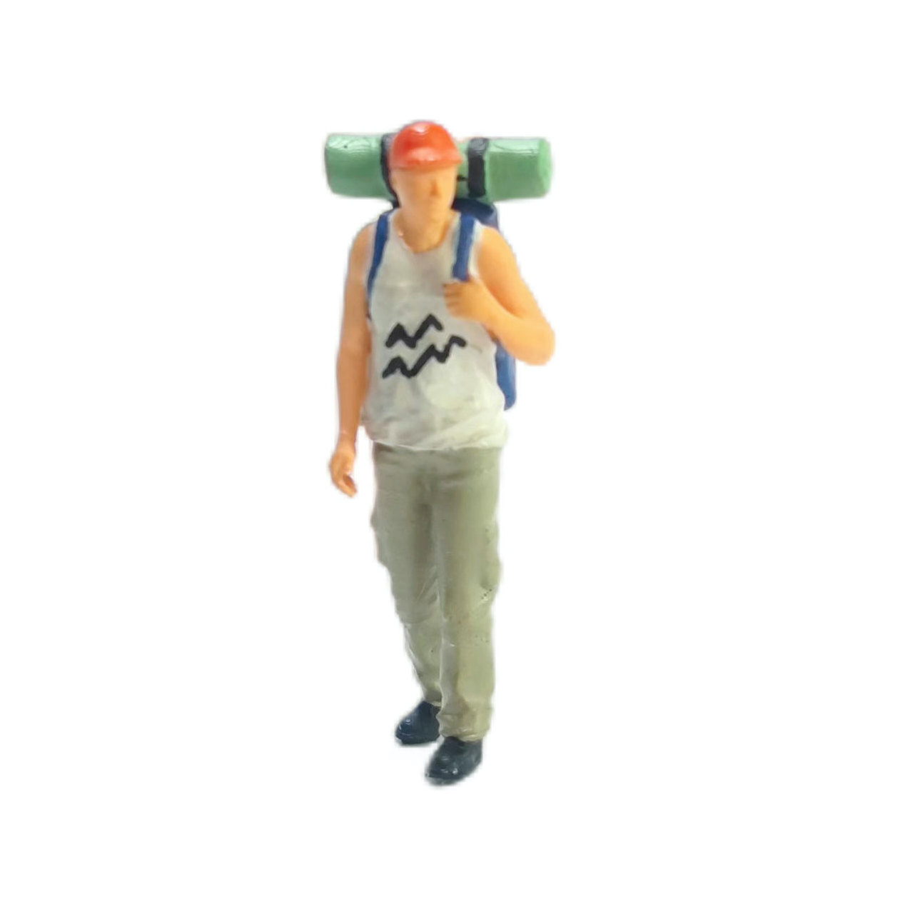 1:64 Painted Figure Mini Model Miniature Resin Diorama Backpacker Man Traveller