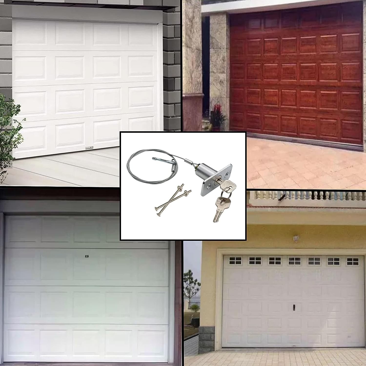 Garage Door Emergency Release Lock Kit Includes Keys & Mount Hardware NEW