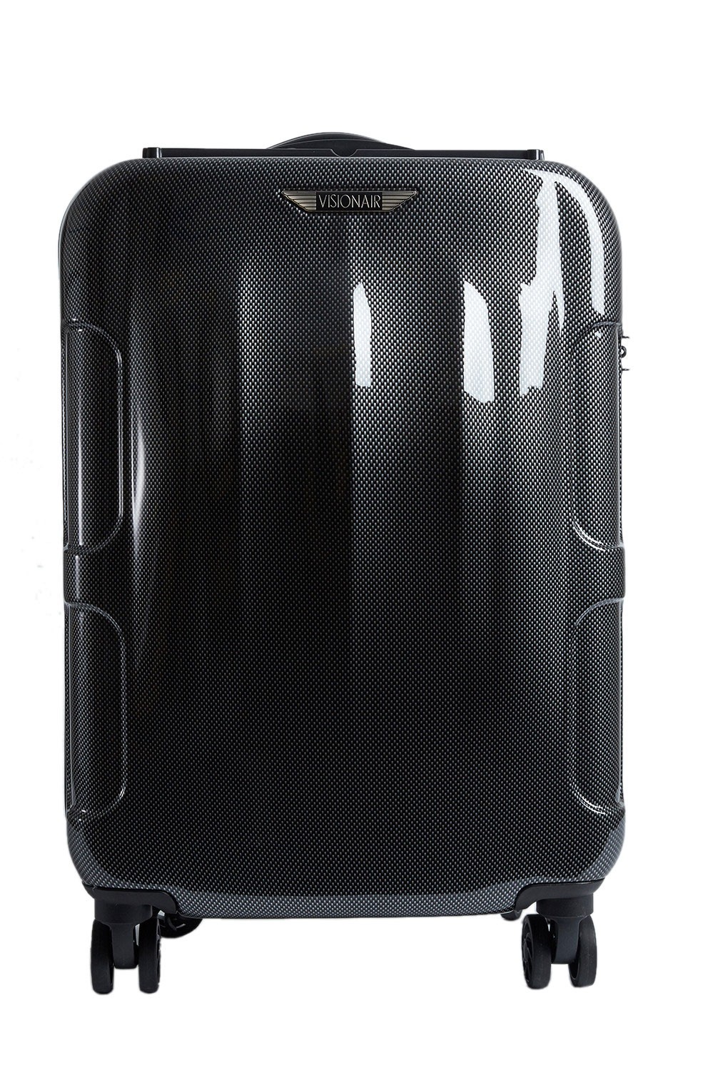 Visionair Podpal 22-Inch Carry-On Hardside Spinner Luggage Black Carbon NIB $225