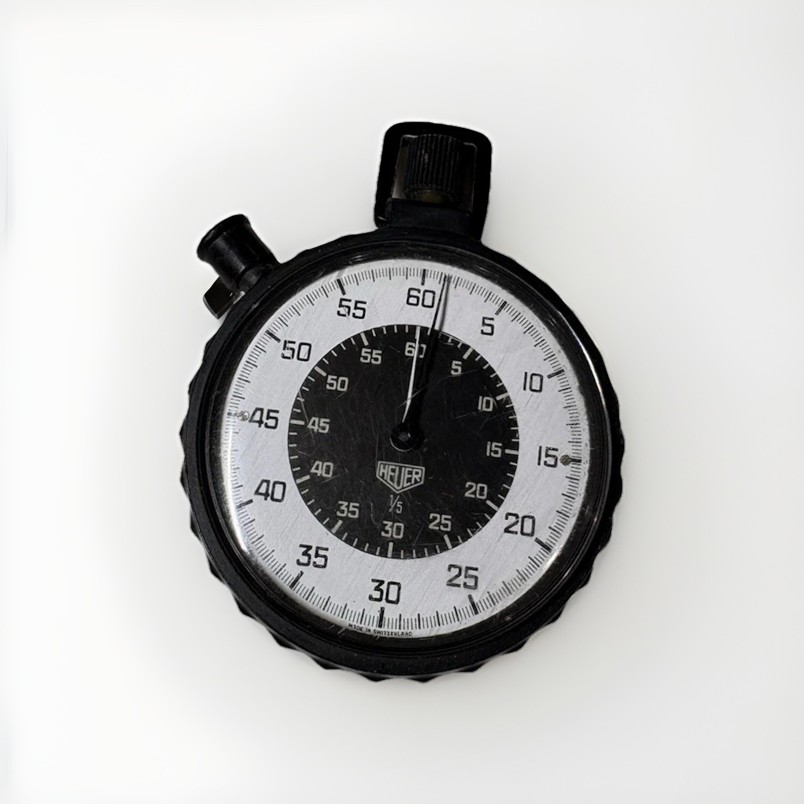 Vintage Heuer Military Stopwatch Ref 758.901 MIL-S-14823 1983 US Navy Works Good
