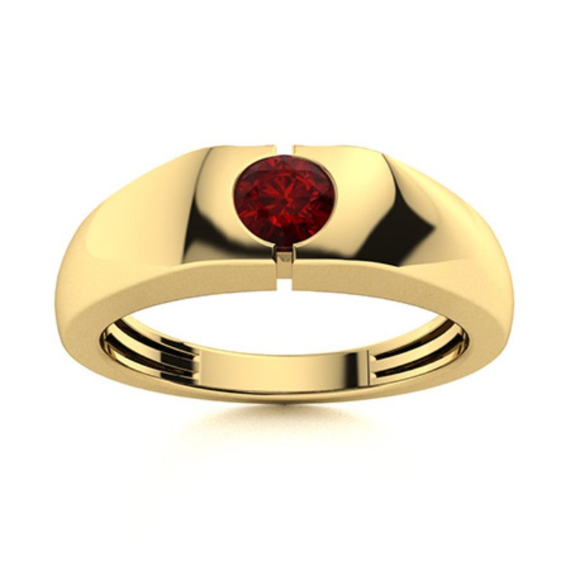 925 Silver Garnet Stone Sister Solitaire Promise Wedding Ring Jewelry