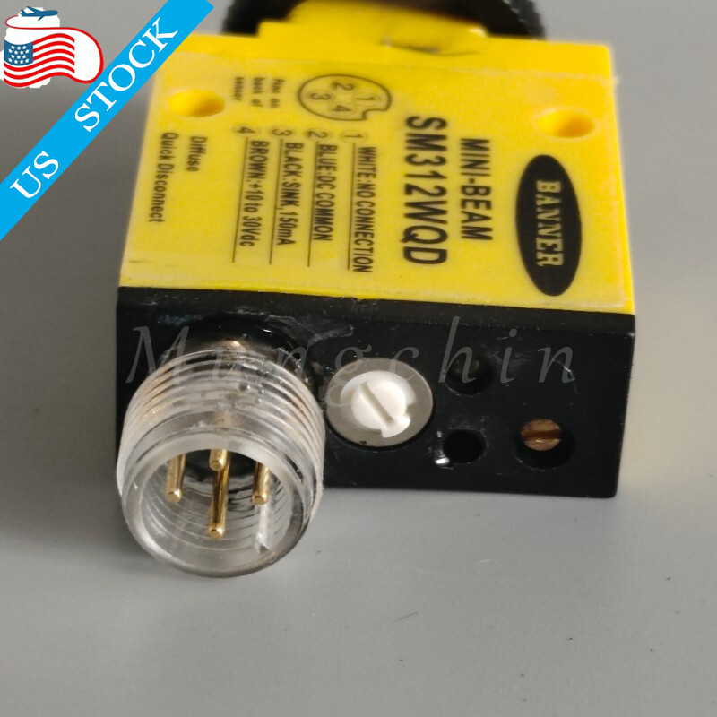 New in Box For Banner SM312WQD Photoelectric Sensor 4PIN 10-30VDC 1500mm