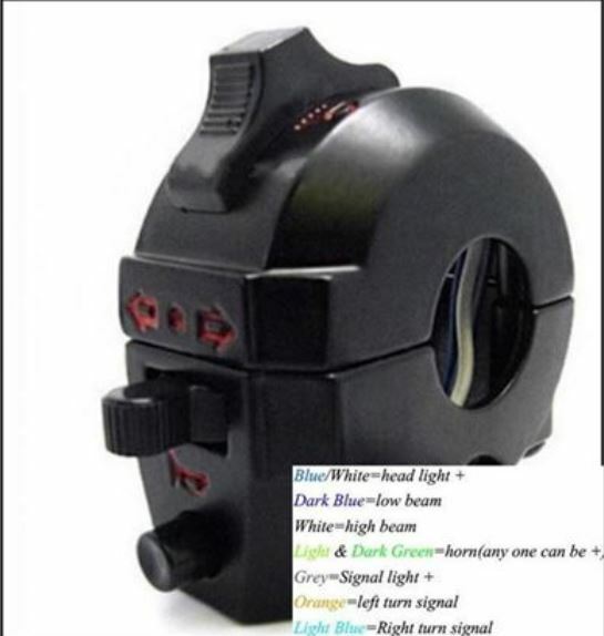7/8" Universal Metal Waterproof Handlebar Switch