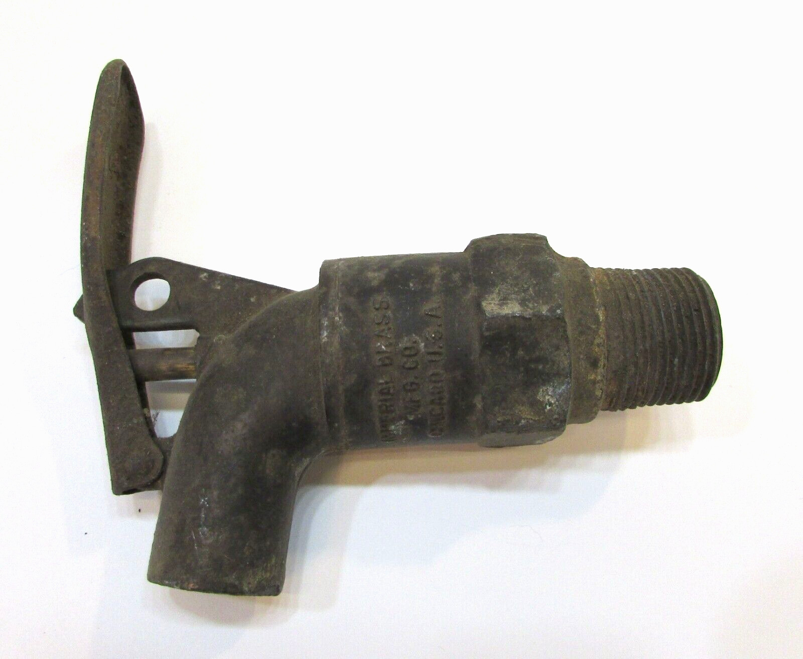 Old Sette Spigot Barrel Valve Imperial Brass Mfg Chicago USA Lock Spring Handle