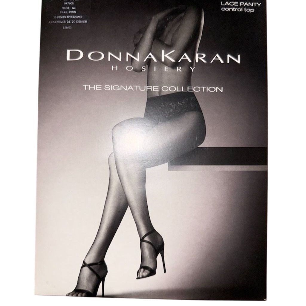 Donna Karan Women's Sheer Control Top Tights Beige Size S sexy pantyhose career