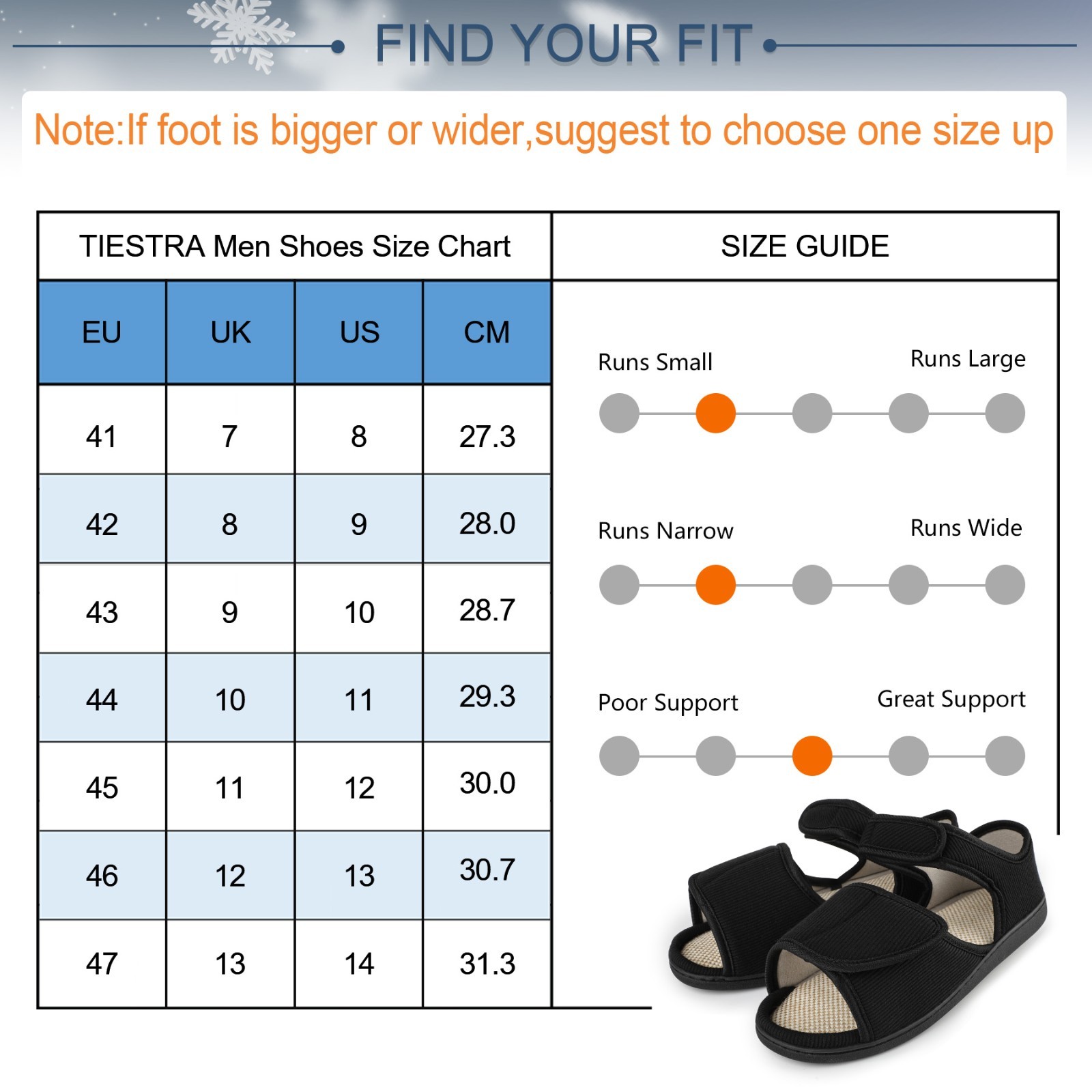 Men's Breathable Diabetic Sandals, Wide Width Adjustable Hook & Loop Open Toe