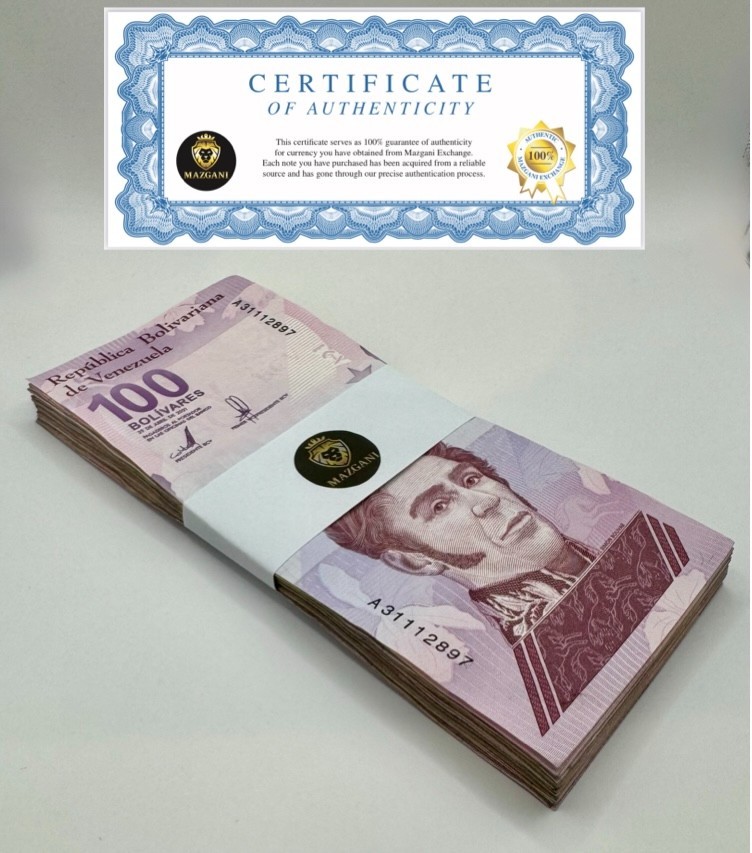 Venezuela 100 Digitales  2021 qty 50 Cir 100 million bolivars 1/2 Bundle